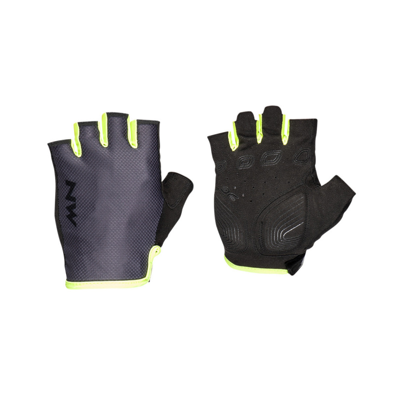 Northwave Active Korte Handschoenen Grijs/Fluo Geel 2020
