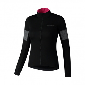 Shimano Bike Gear Shimano Kaede Wind Insulated Shirt met Lange Mouwen voor Vrouwen Zwart 2021-2022