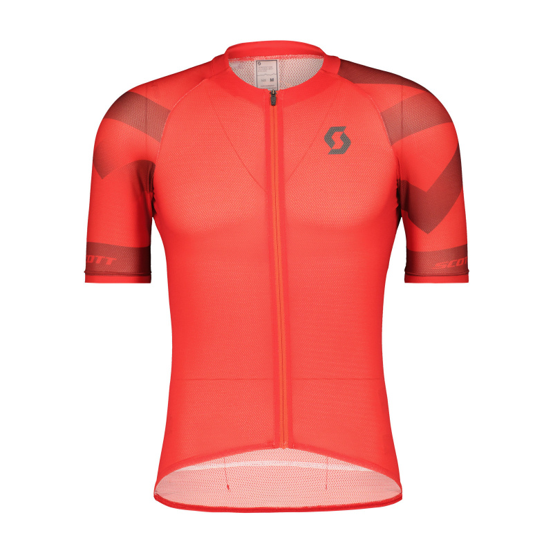 Scott RC Premium Climber Shirt met Korte Mouwen 2022 Rood/Grijs