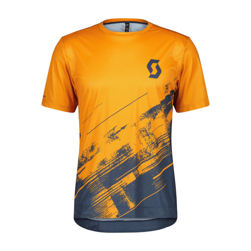 Scott Trail Vertic Shirt met Korte Mouwen 2022 Oranje/Blauw