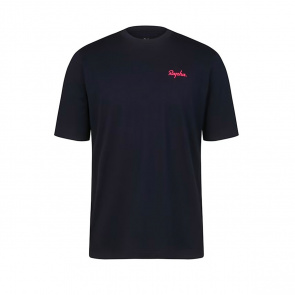 Rapha T-Shirt Rapha Logo Pocket Bleu Marine/Rose Fluo 2023