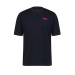 T-Shirt Rapha Logo Pocket Bleu Marine/Rose Fluo 2023