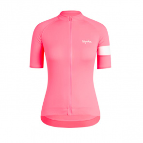 Rapha Rapha Core Shirt met Korte Mouwen voor Vrouwen Roze/Wit 2023