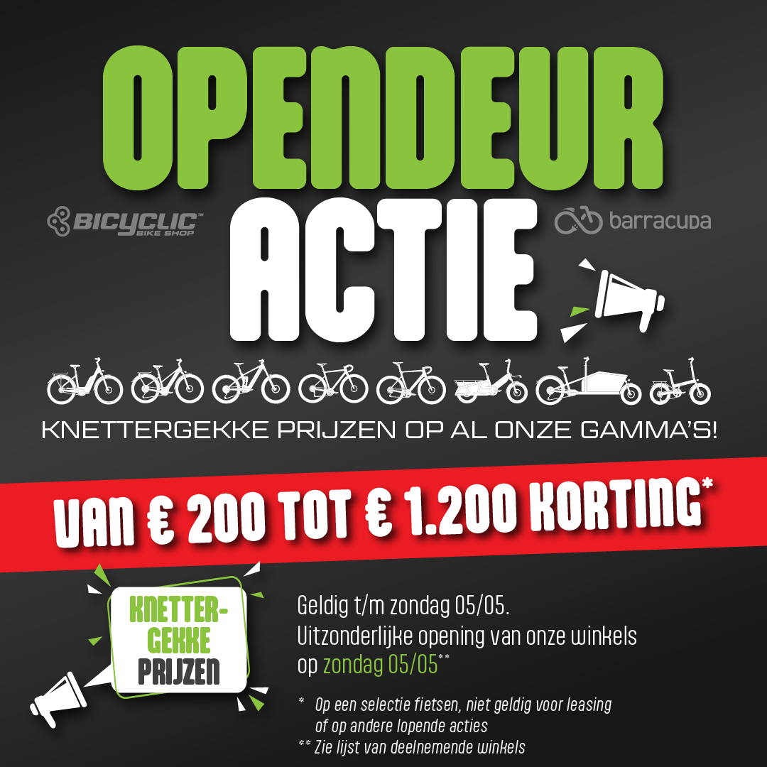 Opendeur Actie, van € 200 tot € 1200 korting. 